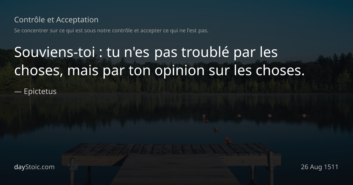 "La mort nous sourit à tous, mais tout ce qu'un homme peut faire c'est sourire en retour." — Marc Aurèle